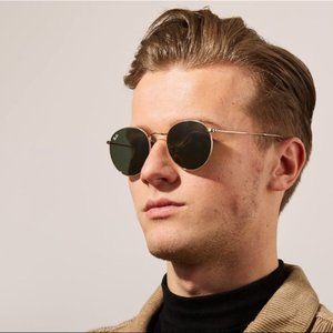💯NEW💯Ray Ban Round Metal Frame Gold RB3447